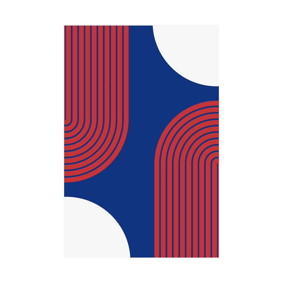 Thumbnail: Modern Geometric 10 Matte Poster - Chicago Cubs - Away