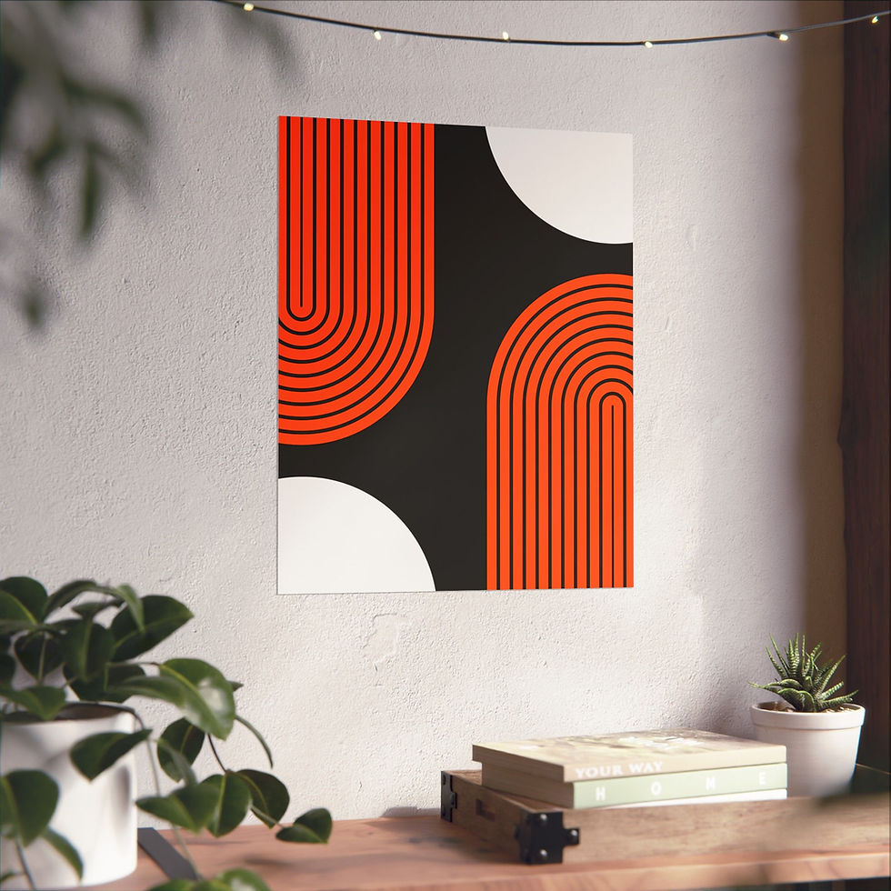 Thumbnail: Modern Geometric 10 Matte Poster - San Francisco Giants - Away