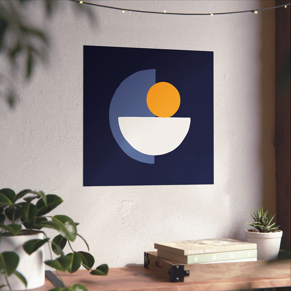 Thumbnail: Modern Geometric 31 Matte Poster - Memphis Grizzlies - Away