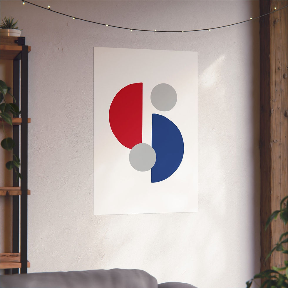 Thumbnail: Geometric 29 Matte Poster - Los Angeles Clippers - Home