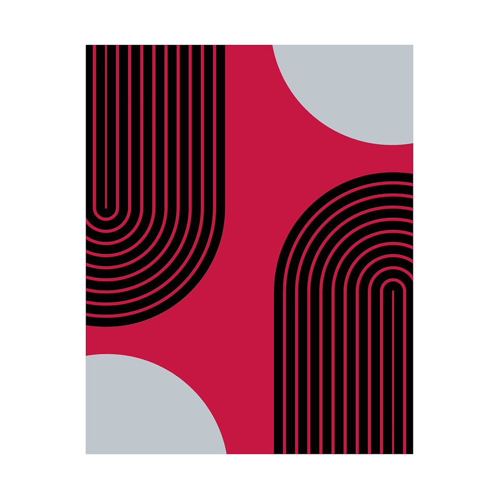 Thumbnail: Modern Geometric 10 Matte Poster - Houston Rockets - Away