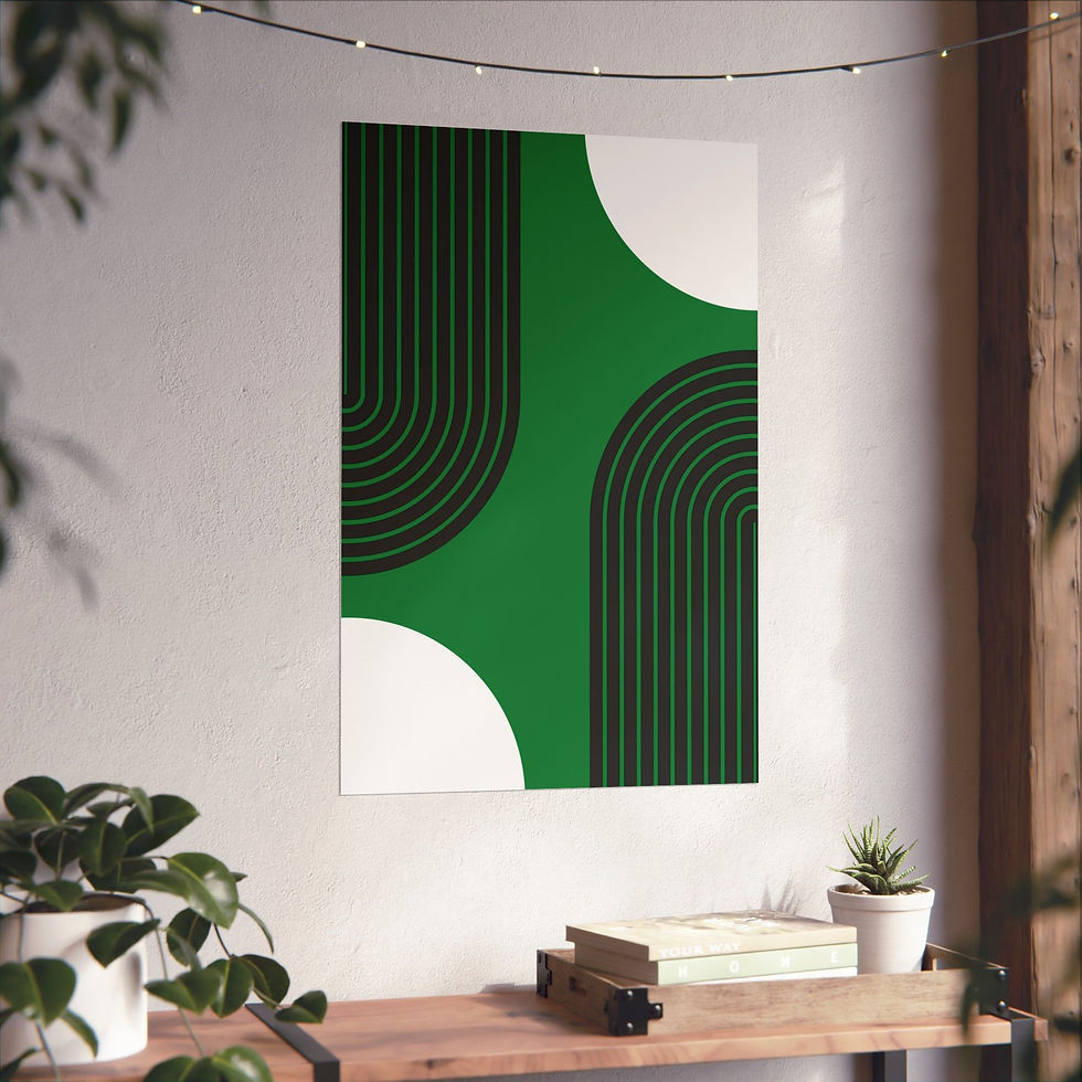 Thumbnail: Modern Geometric 10 Matte Poster - Boston Celtics - Away