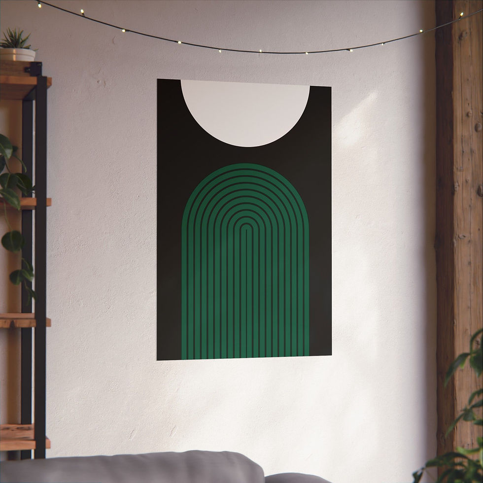 Thumbnail: Modern Geometric 09 Matte Poster - New York Jets - Alt