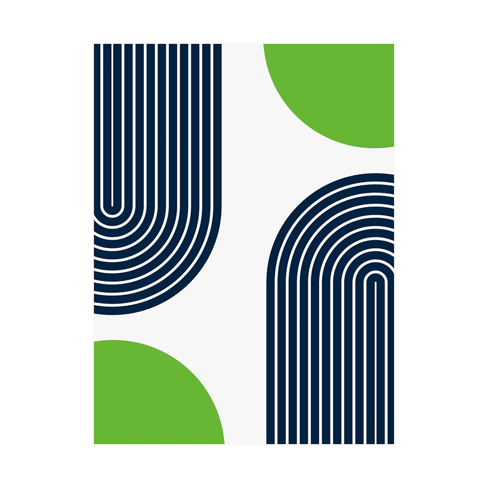 Thumbnail: Modern Geometric - 10 - Matte Poster - Seattle Seahawks - Home