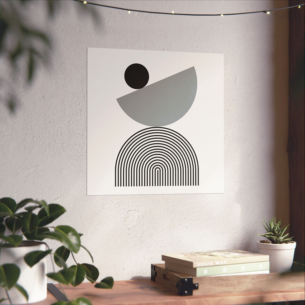 Thumbnail: Modern Geometric 26 Matte Poster - Las Vegas Raiders - Home