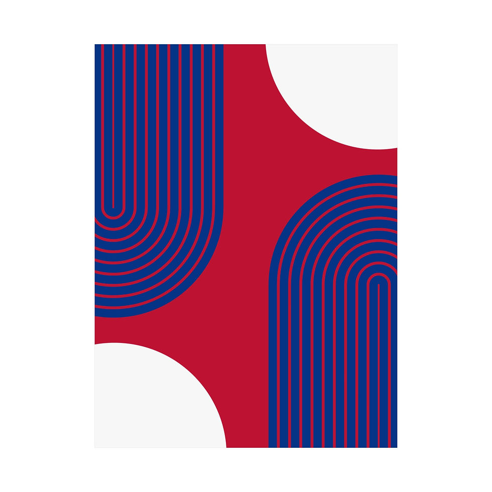 Thumbnail: Geometric 10 Matte Poster - Buffalo Bills - Alt