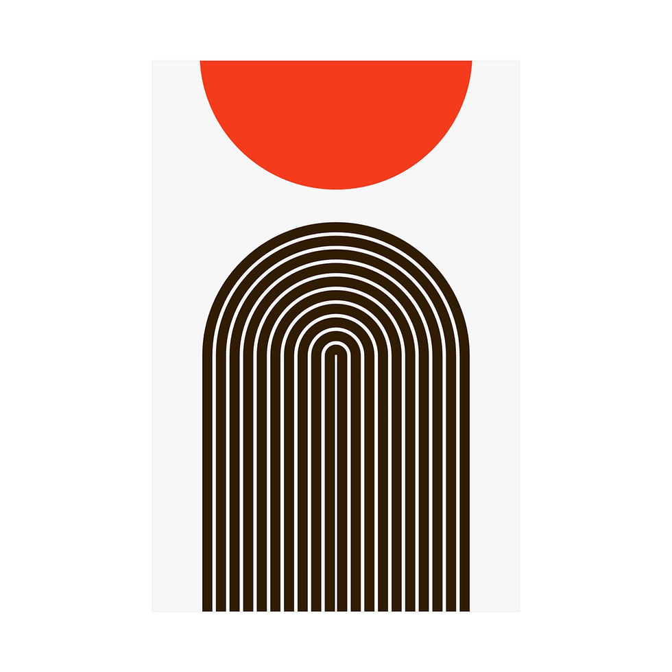 Thumbnail: Geometric 09 Matte Poster - Cleveland Browns - Home