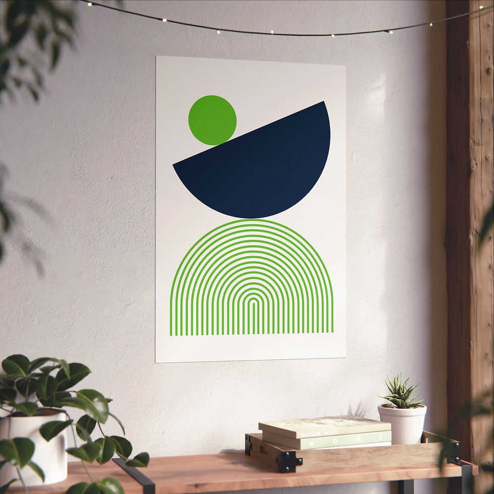 Thumbnail: Modern Geometric - 26 - Matte Poster - Seattle Seahawks - Home