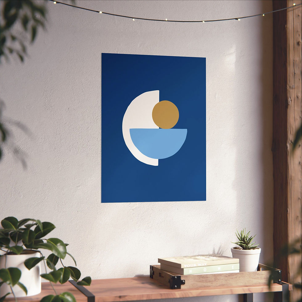Thumbnail: Modern Geometric 31 Matte Poster - Kansas City Royals - Away
