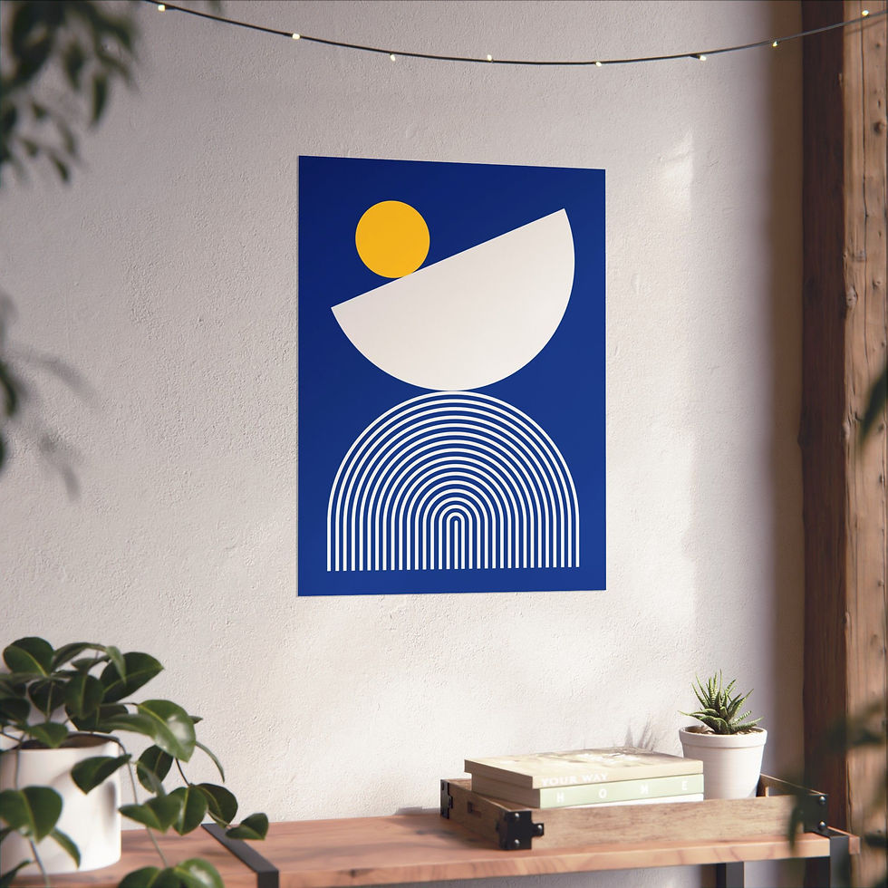 Thumbnail: Modern Geometric 26 Matte Poster - Los Angeles Rams - Away