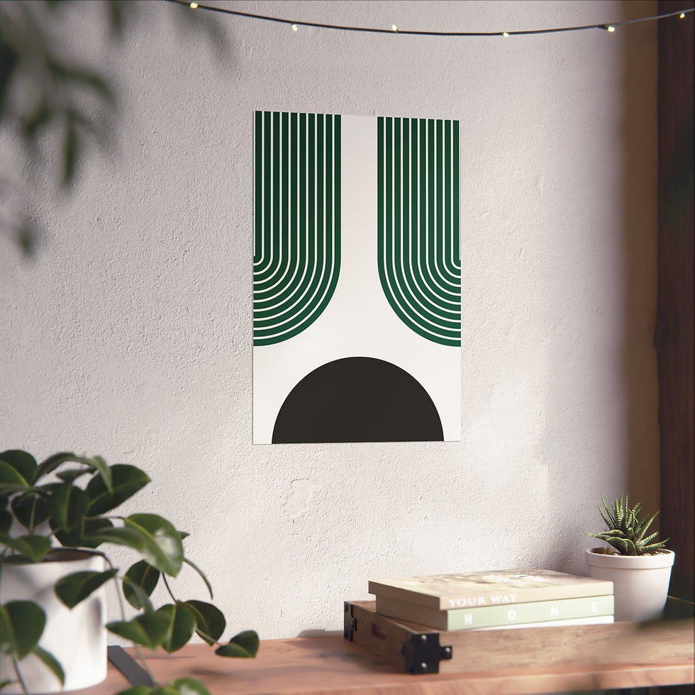 Thumbnail: Modern Geometric 11 Matte Poster - New York Jets - Home