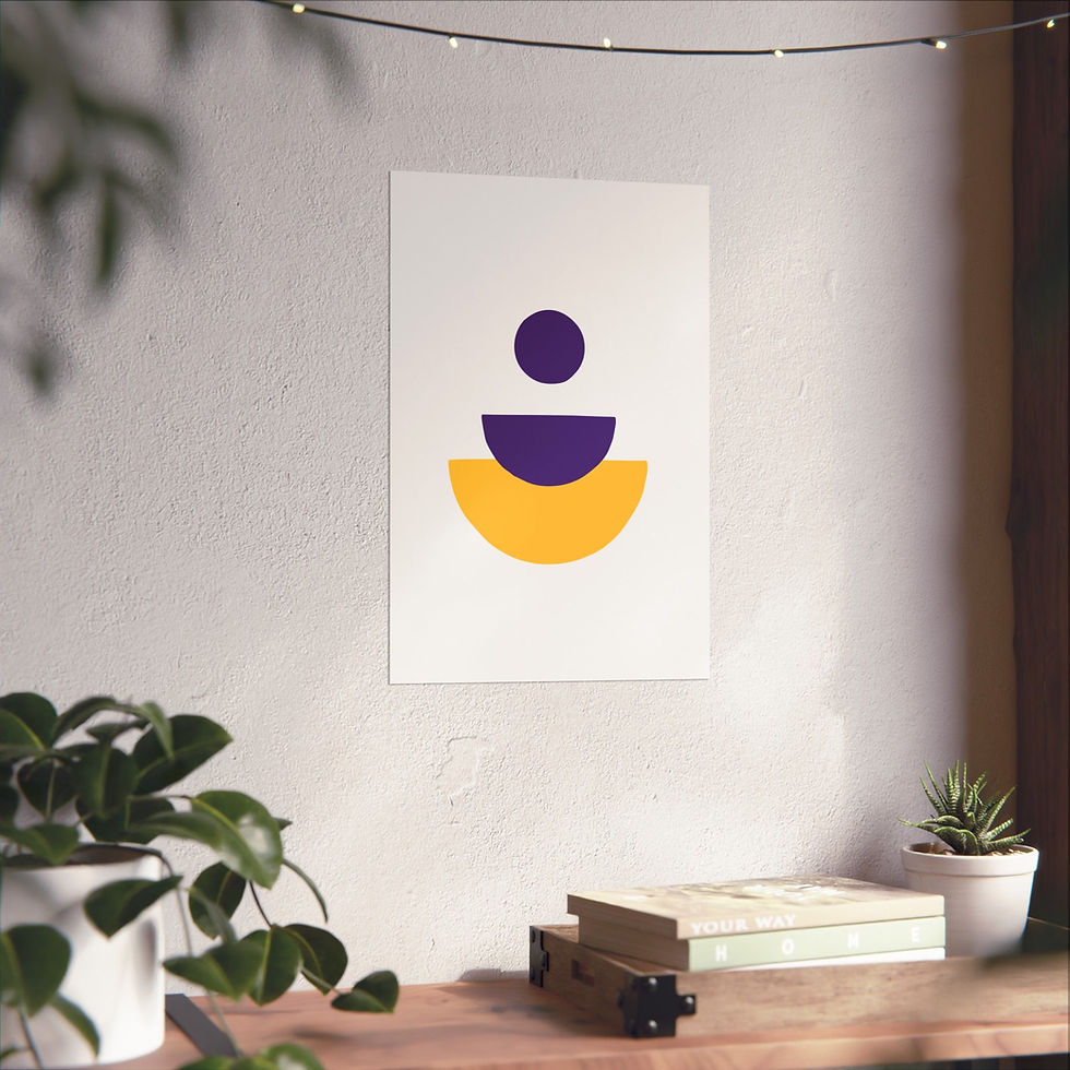 Thumbnail: Modern Geometric 28 Matte Poster - Minnesota Vikings - Home