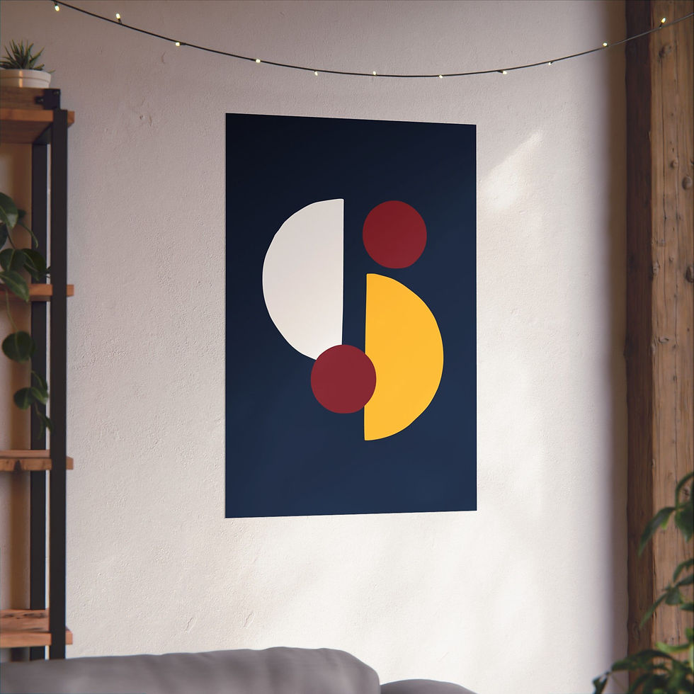 Thumbnail: Modern Geometric 29 Matte Poster - Denver Nuggets - Away