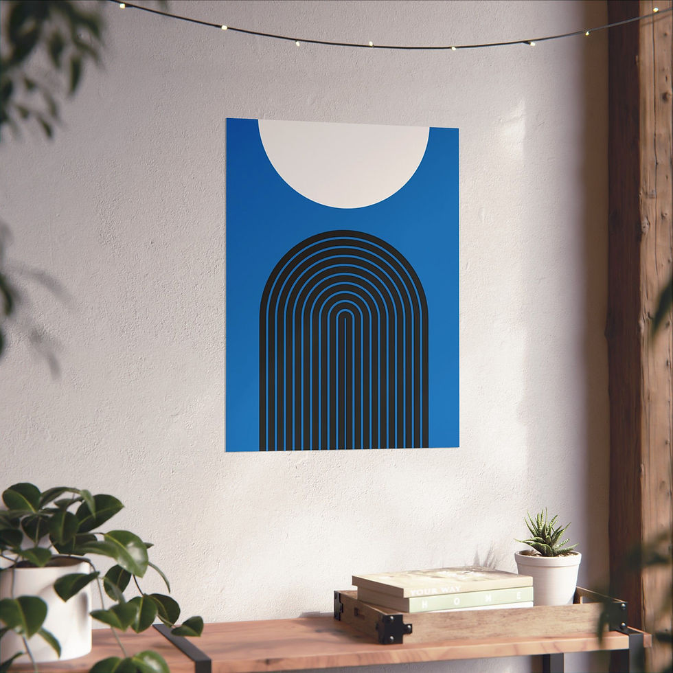 Thumbnail: Modern Geometric 09 Matte Poster - Orlando Magic - Away