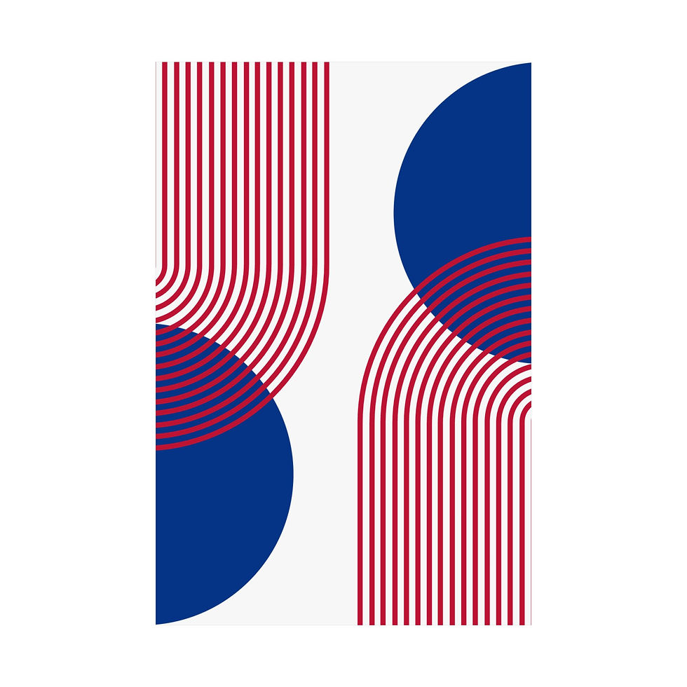 Thumbnail: Geometric 25 Matte Poster - Buffalo Bills - Home