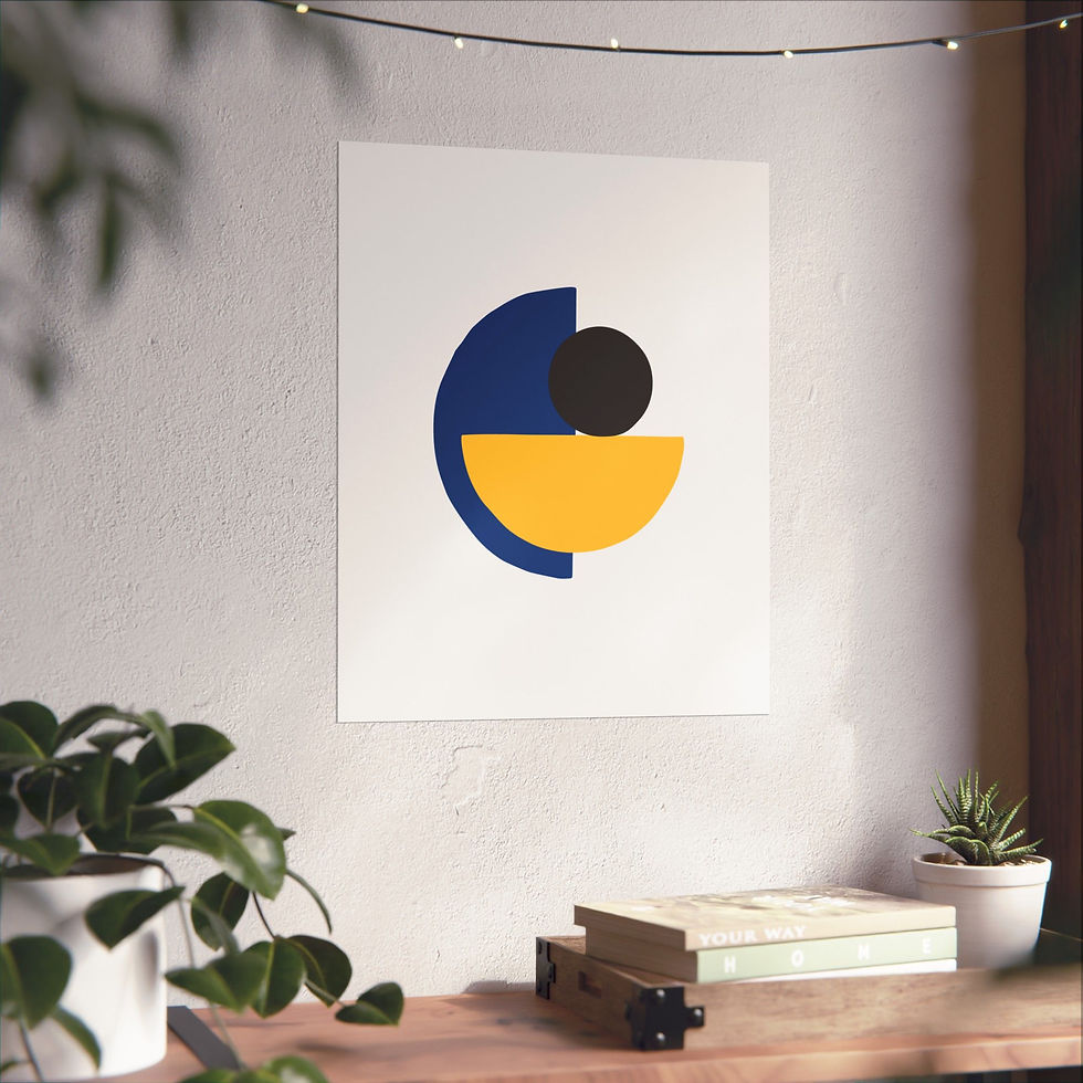 Thumbnail: Modern Geometric 31 Matte Poster - Golden State Warriors - Home