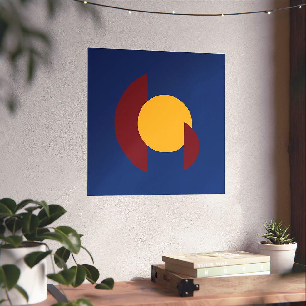 Thumbnail: Modern Geometric 30 Matte Poster - Denver Nuggets - Alt