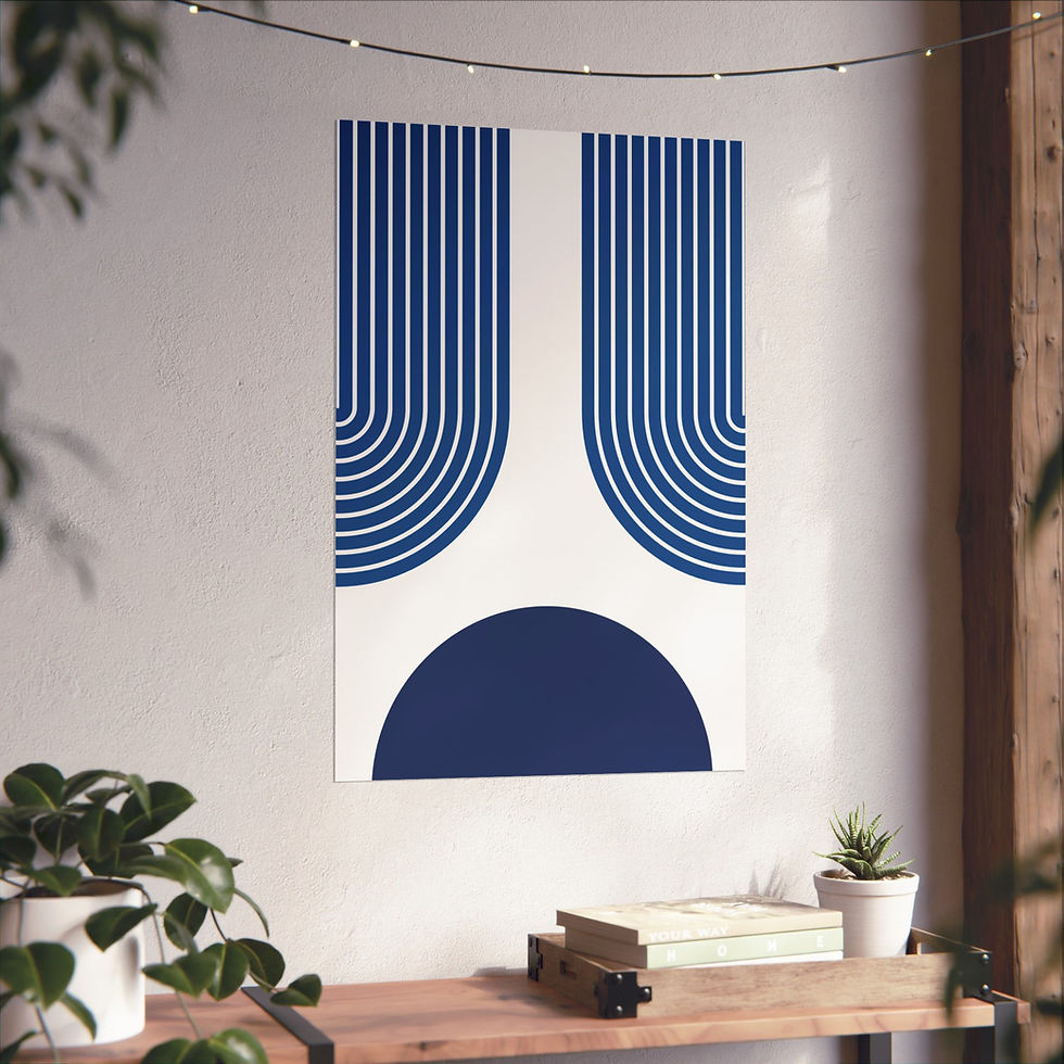 Thumbnail: Modern Geometric 11 Matte Poster - Toronto Blue Jays - Home