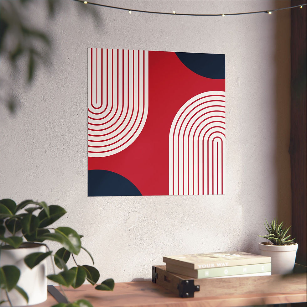 Thumbnail: Geometric 10 Matte Poster - St. Louis Cardinals - Away