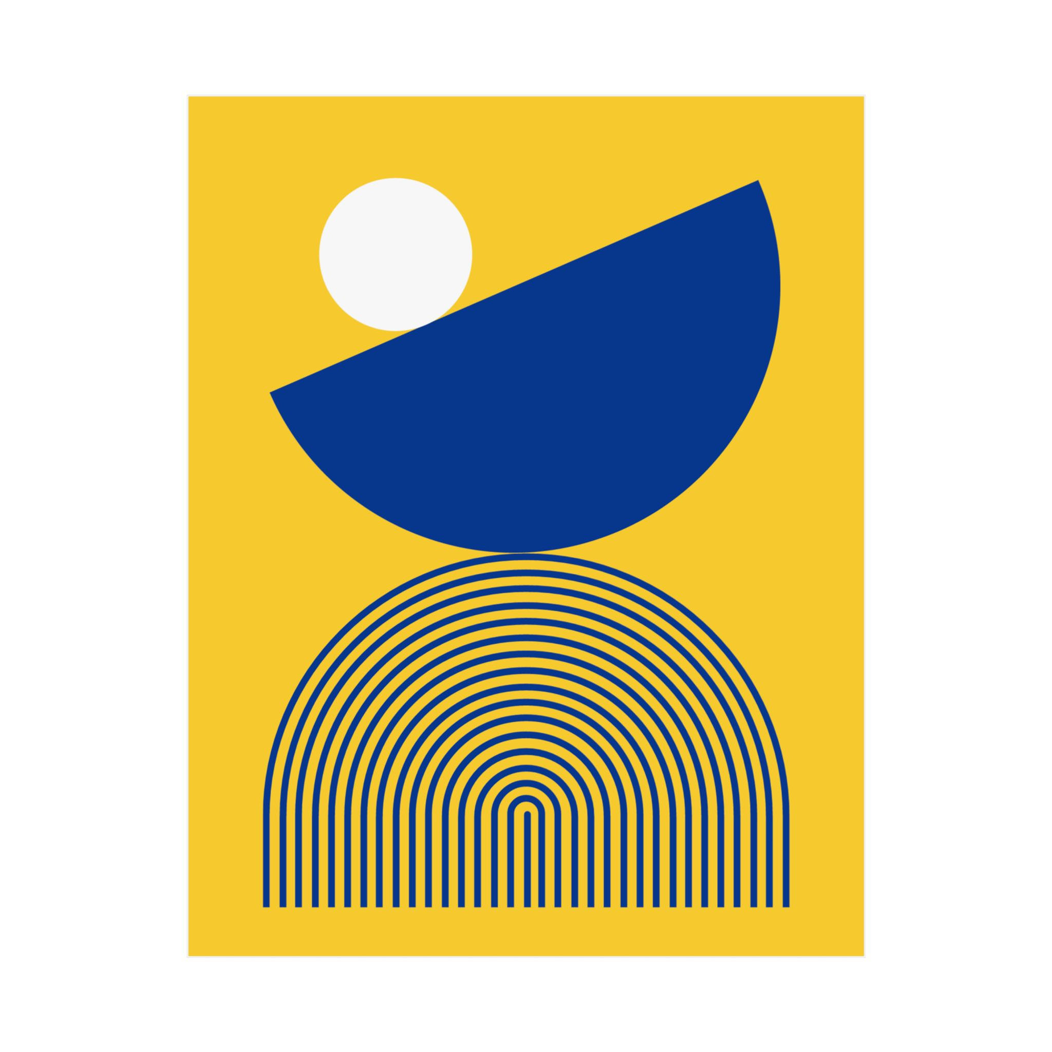 Modern Geometric 26 Matte Poster - Los Angeles Rams - Alt