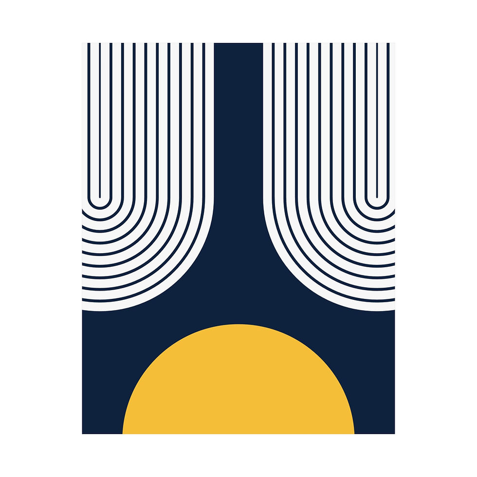 Thumbnail: Modern Geometric 11 Matte Poster - Denver Nuggets - Away
