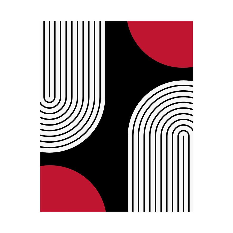Thumbnail: Modern Geometric 10 Matte Poster - Atlanta Hawks - Alt