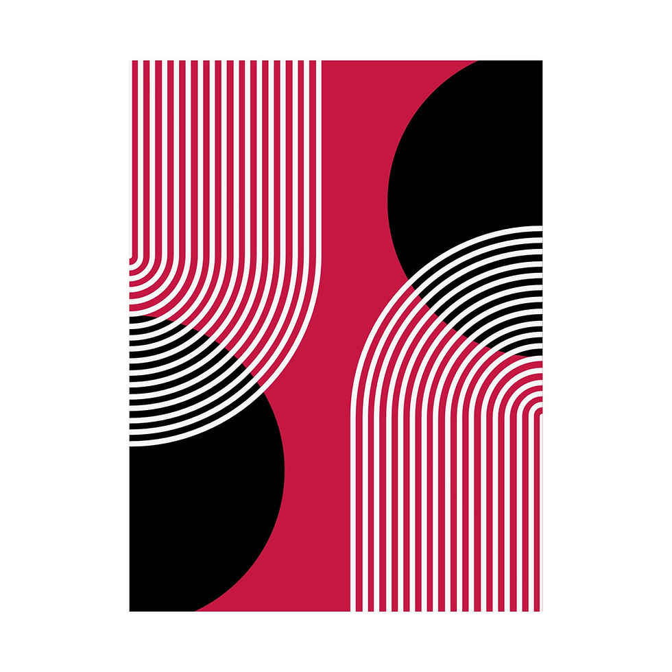 Thumbnail: Modern Geometric 25 Matte Poster - Chicago Bulls - Away