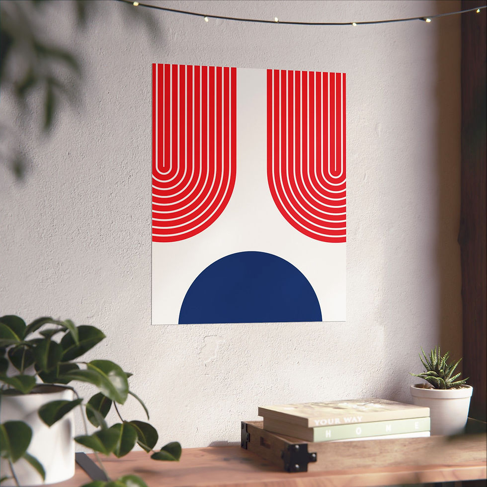 Thumbnail: Modern Geometric 11 Matte Poster - Philadelphia Phillies - Home