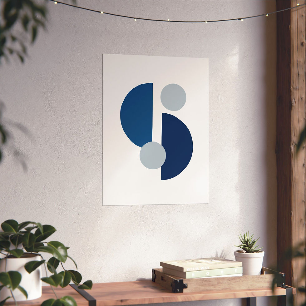 Thumbnail: Modern Geometric 29 Matte Poster - Dallas Mavericks - Home