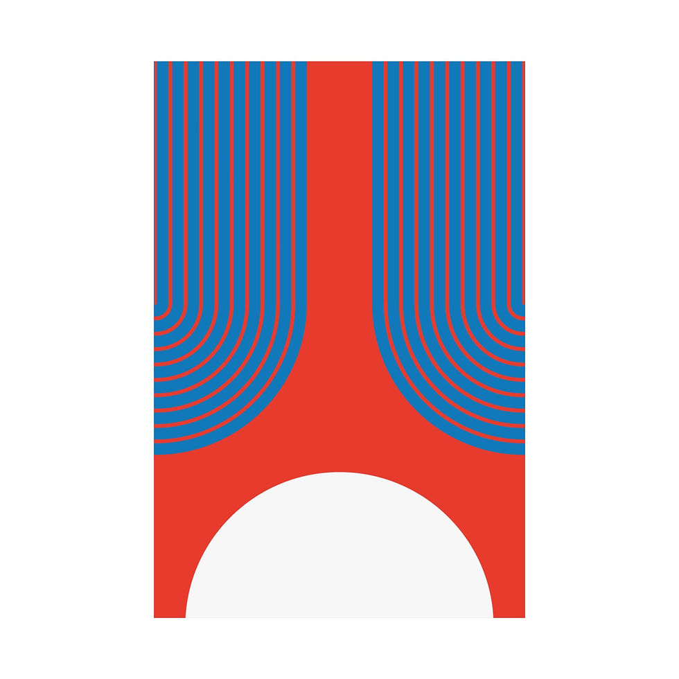 Thumbnail: Modern Geometric 11 Matte Poster - Oklahoma City Thunder - Alt