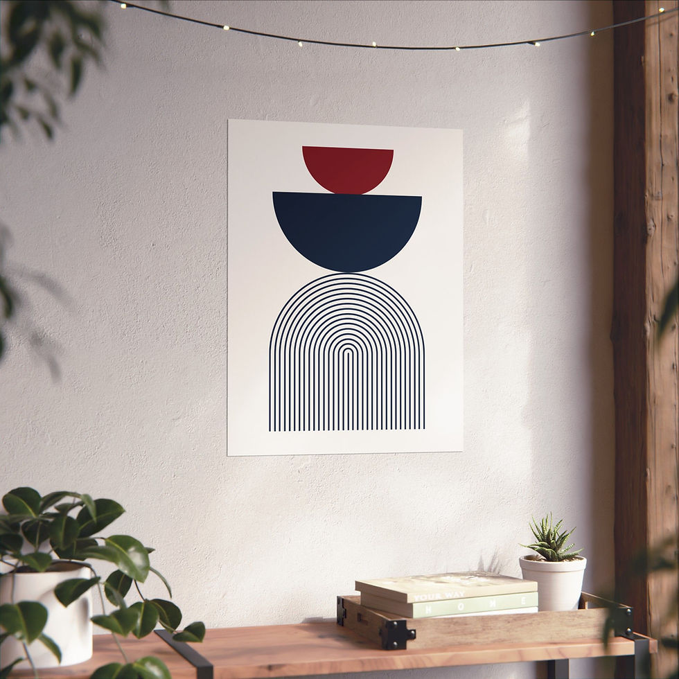 Thumbnail: Modern Geometric 24 Matte Poster - Denver Nuggets - Home