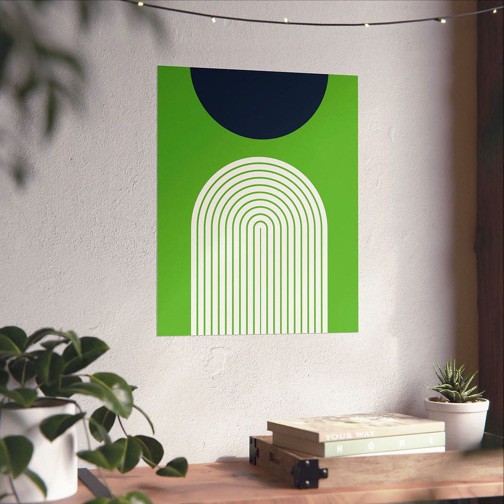 Thumbnail: Modern Geometric - 09 - Matte Poster - Seattle Seahawks - Alt