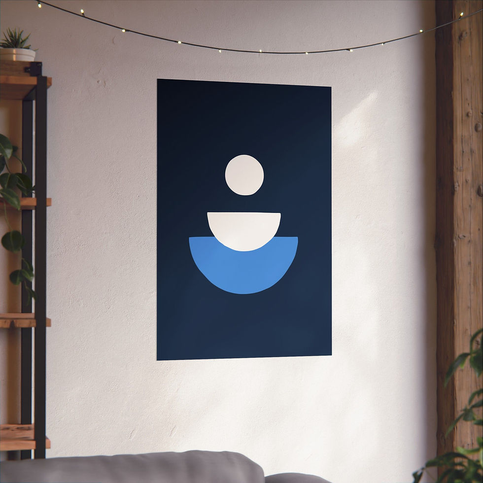 Thumbnail: Geometric 28 Matte Poster - Tennessee Titans - Away