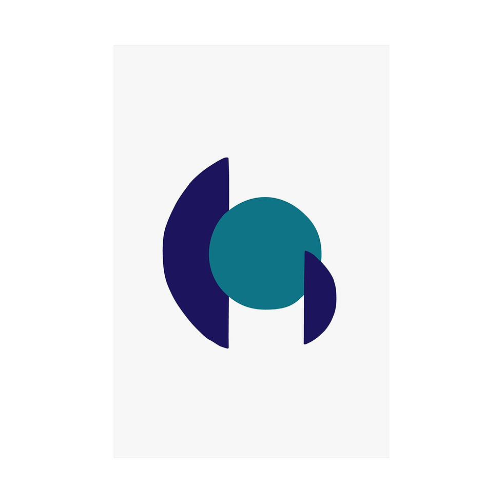 Thumbnail: Geometric 30 Matte Poster - Charlotte Hornets - Home