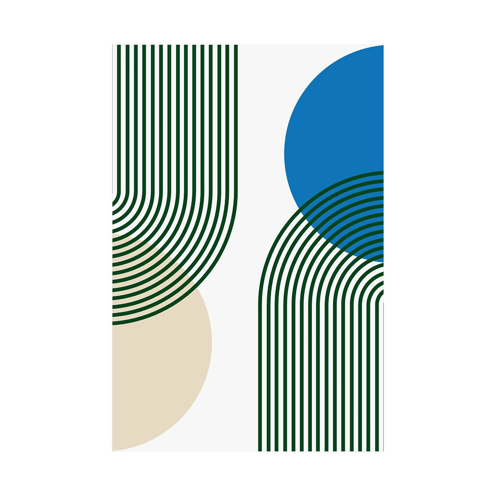 Thumbnail: Modern Geometric 25 Matte Poster - Milwaukee Bucks - Home