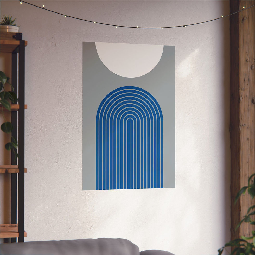 Thumbnail: Modern Geometric 09 Matte Poster - Los Angeles Dodgers - Alt