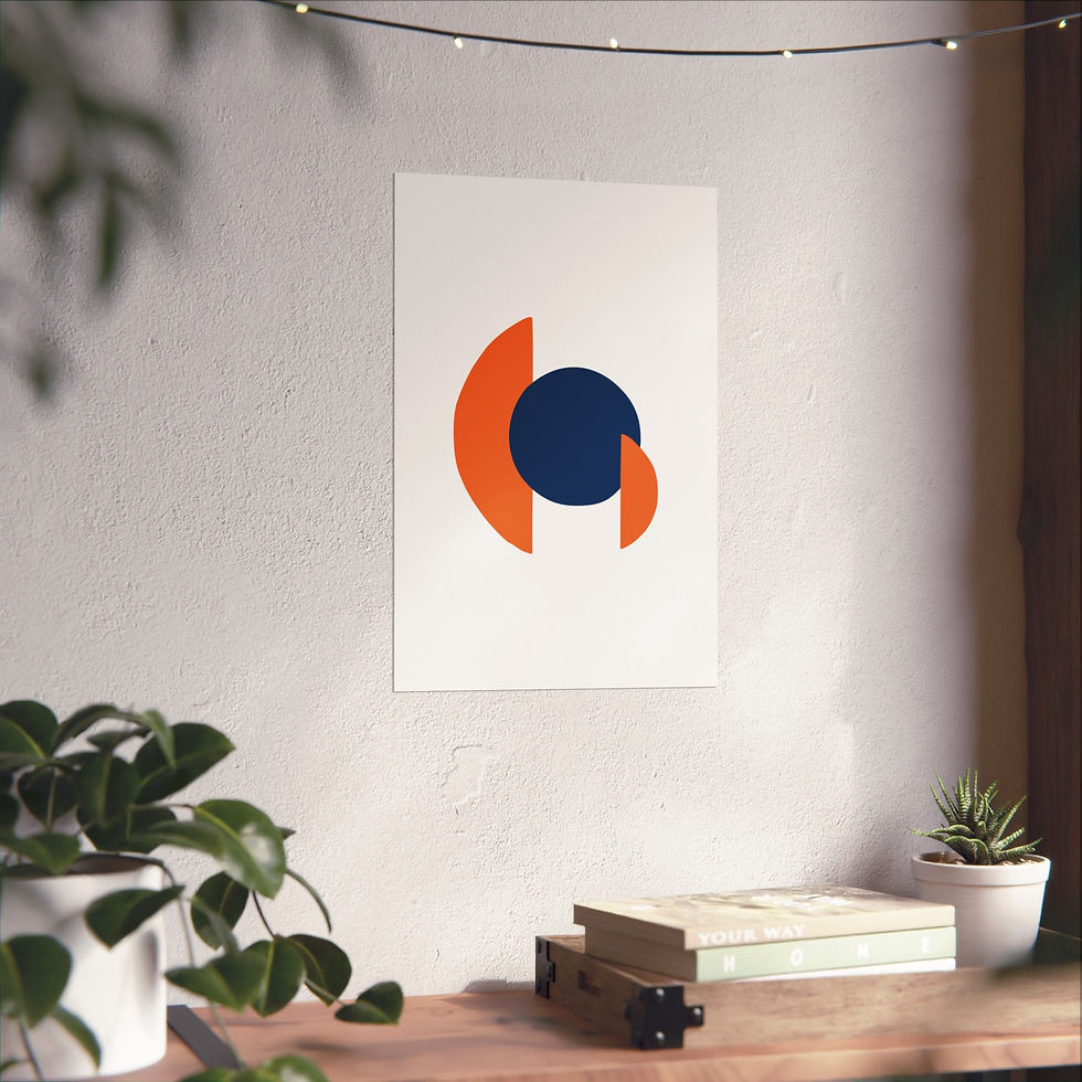 Thumbnail: Modern Geometric 30 Matte Poster - Houston Astros - Home