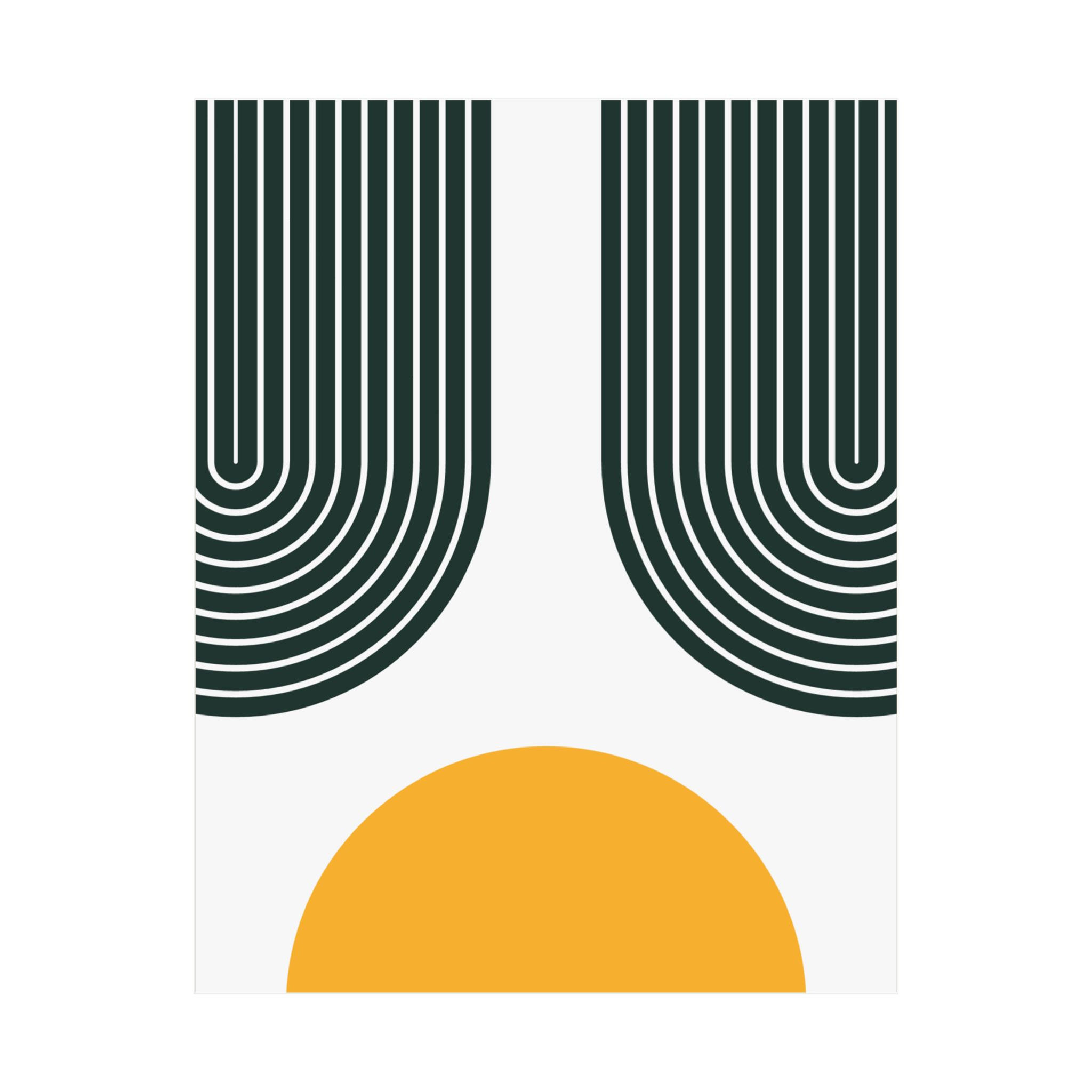 Modern Geometric 11 Matte Poster - Green Bay Packers - Home