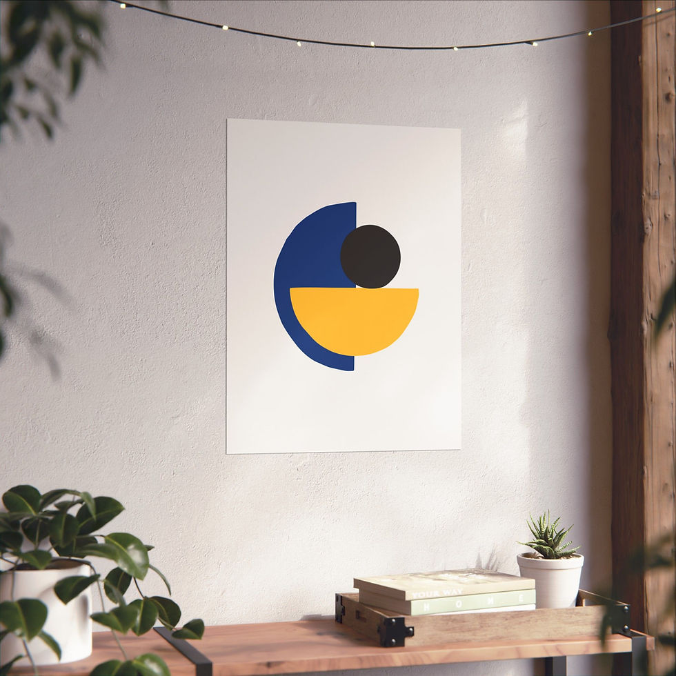 Thumbnail: Modern Geometric 31 Matte Poster - Golden State Warriors - Home