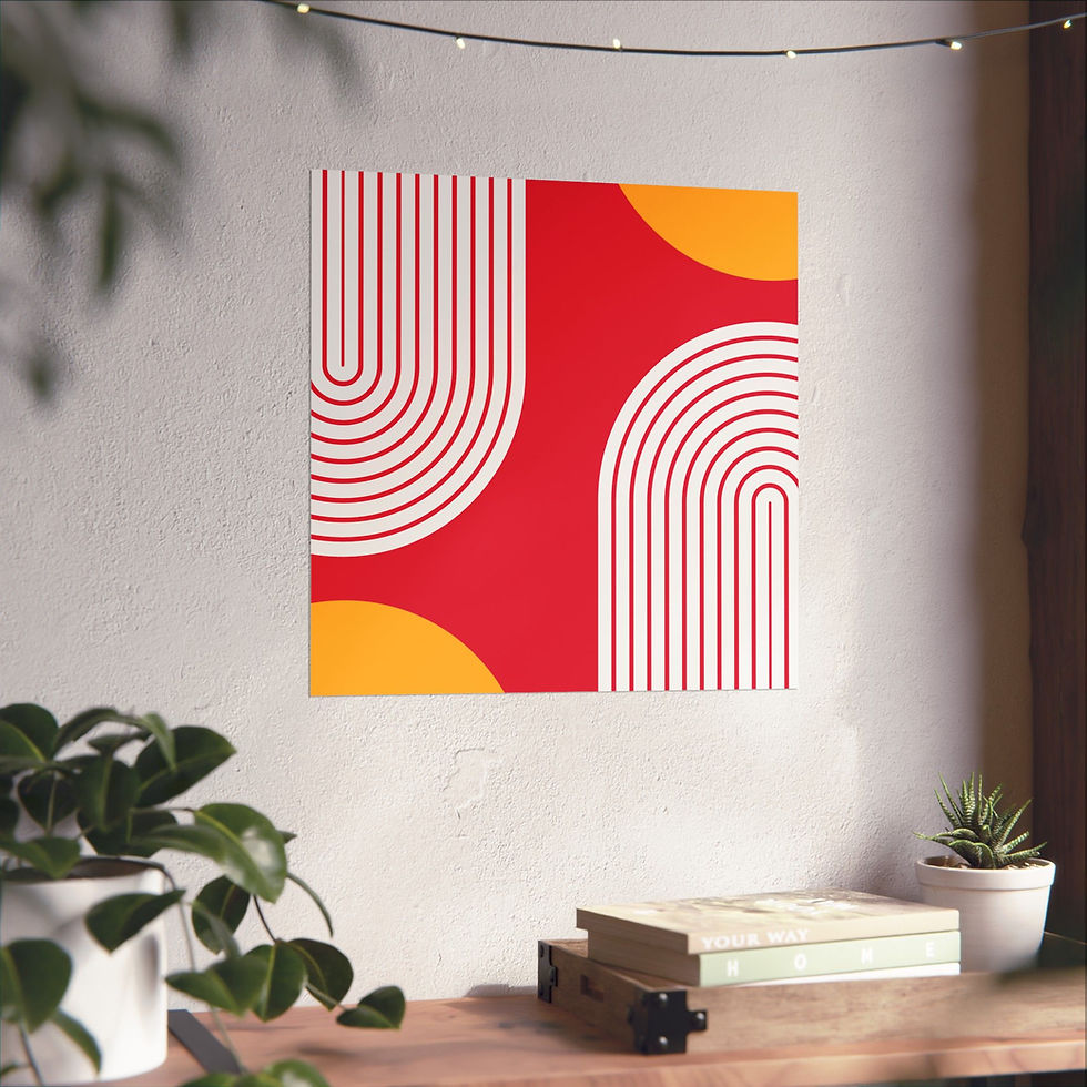 Thumbnail: Modern Geometric 10 Matte Poster - Kansas City Chiefs - Away