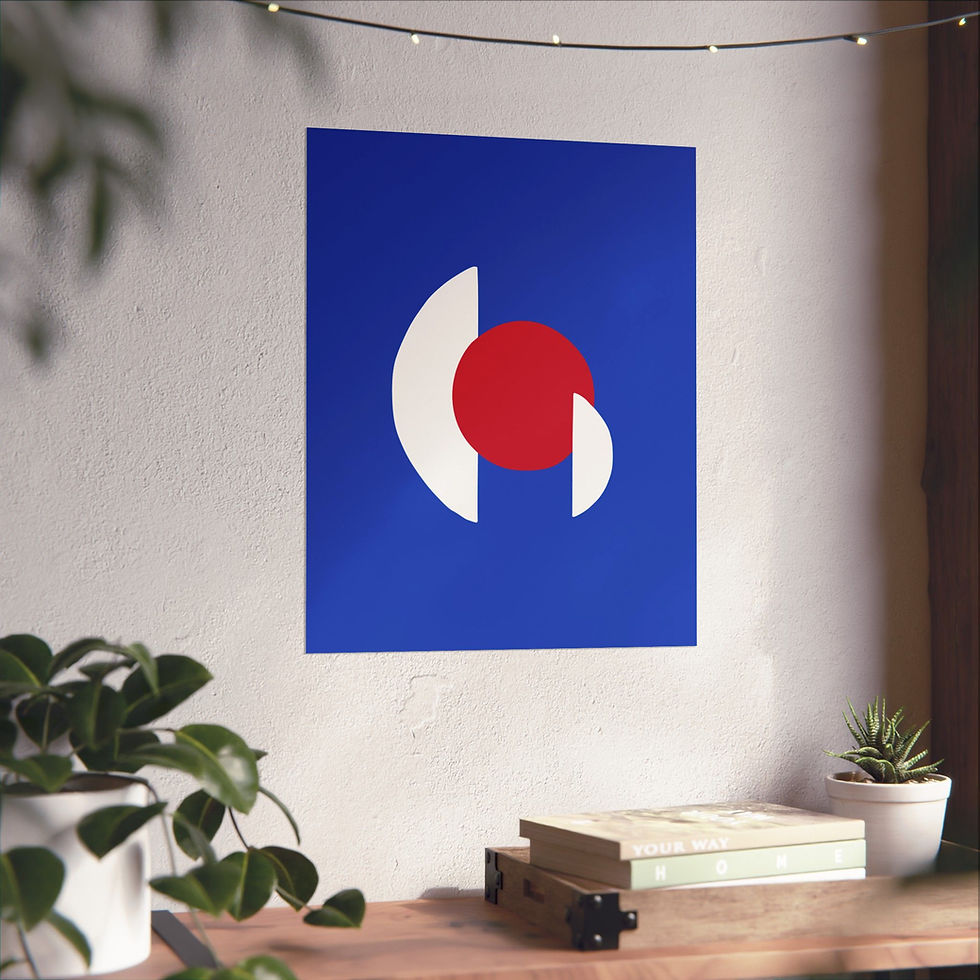 Thumbnail: Geometric 30 Matte Poster - Detroit Pistons - Away