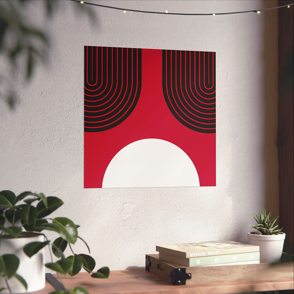 Thumbnail: Geometric 11 Matte Poster -Toronto Raptors - Away