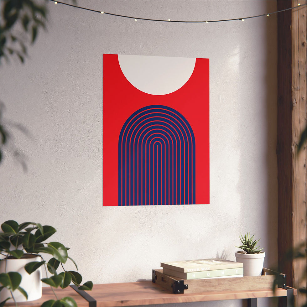 Thumbnail: Modern Geometric 09 Matte Poster - Philadelphia Phillies - Away