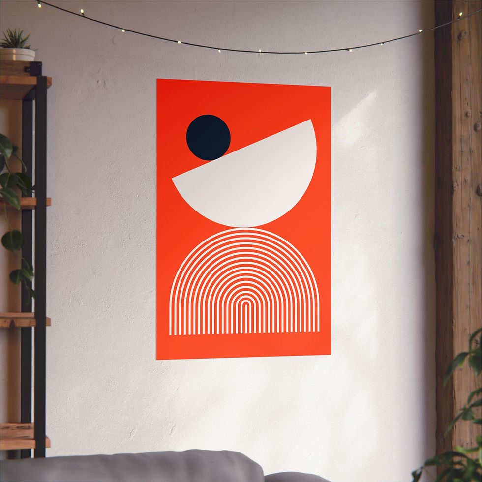 Thumbnail: Modern Geometric 26 Matte Poster - Denver Broncos - Away