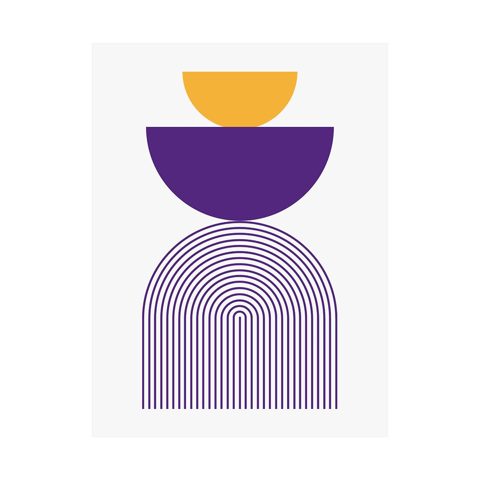 Thumbnail: Modern Geometric 24 Matte Poster - Los Angeles Lakers - Home