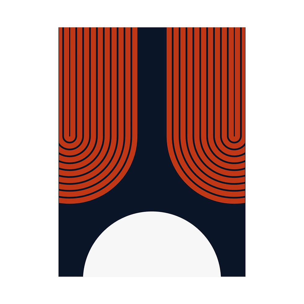 Thumbnail: Geometric 11 Matte Poster - Chicago Bears - Away