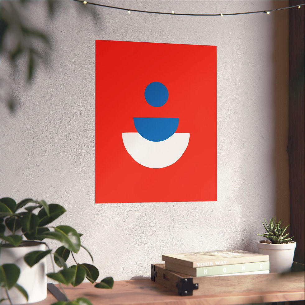 Thumbnail: Modern Geometric 28 Matte Poster - Oklahoma City Thunder - Alt