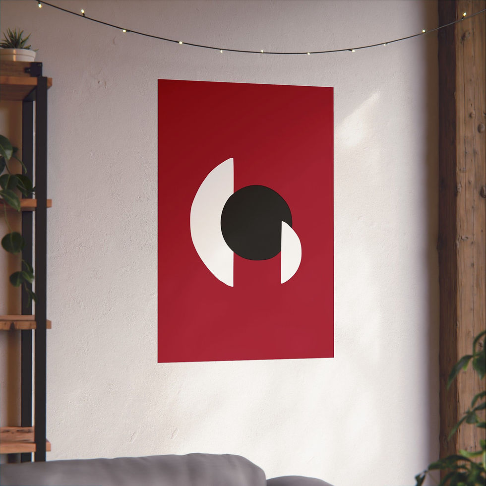 Thumbnail: Geometric 30 Matte Poster - Atlanta Falcons - Alt