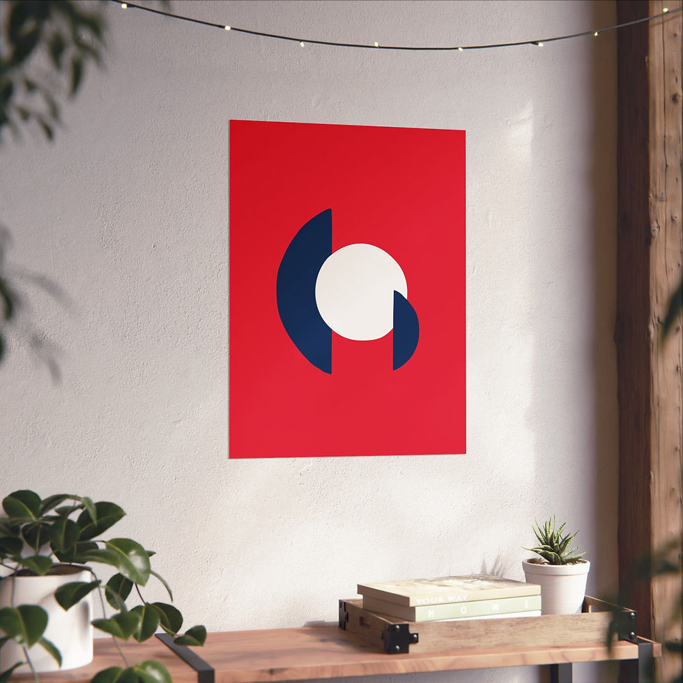 Thumbnail: Geometric 30 Matte Poster - Washington Wizards - Away