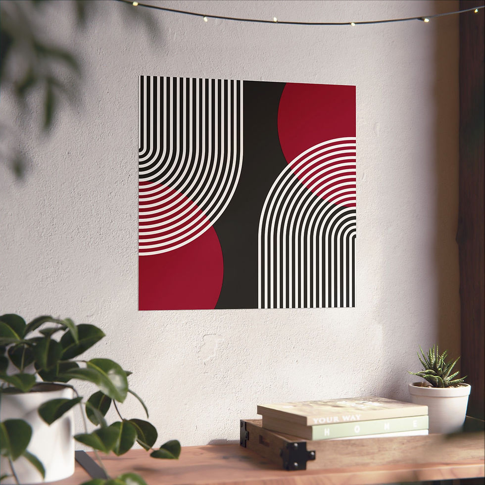 Thumbnail: Geometric 25 Matte Poster - Miami Heat - Away